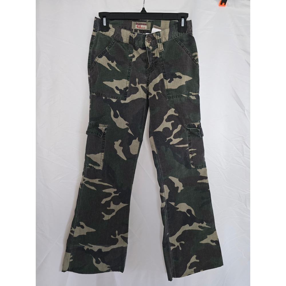 Hanan G.I. Jean Camo‎ Cargo Pants Flare Leg Women's Size Small